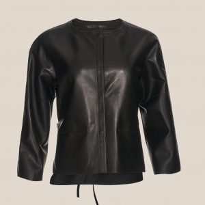 Women's black leather jacket Freisteller
