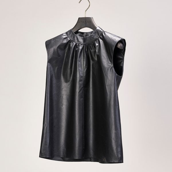 Black leather top Rubi from Ayasse