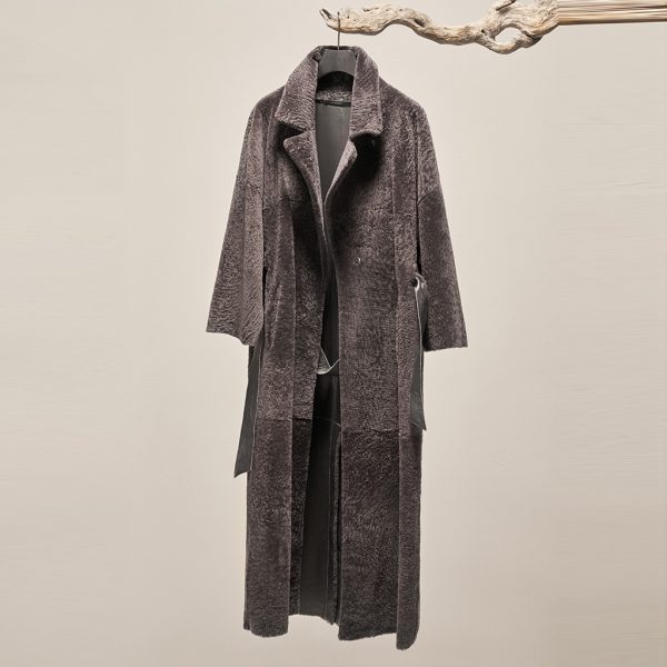 Grace long lambskin coat from Ayasse