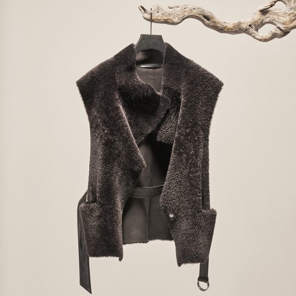 Lambskin vest Sarah by Ayasse, buy online now