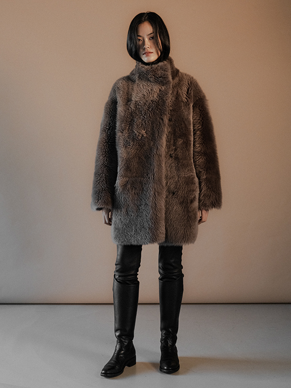 Patti Lammfellmantel Mudbath – Bild 2
