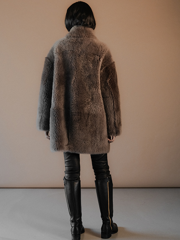 Patti Lammfellmantel Mudbath – Bild 3
