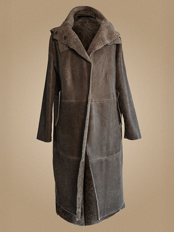 Costas Lammfellparka UNISEX Sand Plant