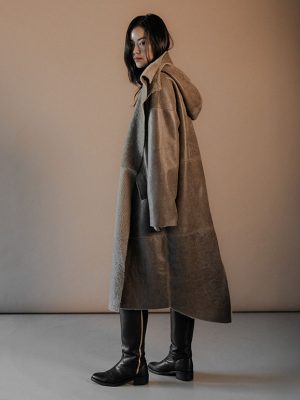 Costas lambskin parka UNISEX Sand Plant