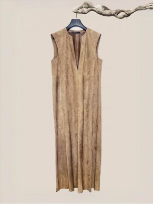 Kyung-Mi Lederkleid Velours