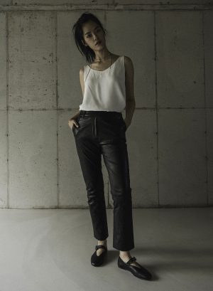 Lucy Stretch Lederhose Nappa Black