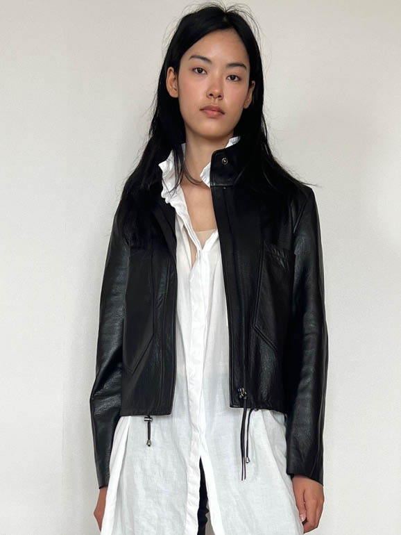 Canny Lederjacke Nappa Black – Bild 2