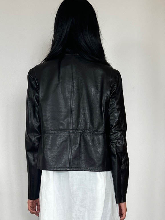 Canny Lederjacke Nappa Black – Bild 3